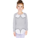 Star Grid Curved Curved Star Woven Kids  Long Sleeve Tee View1