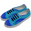 Blue Background Water Design Wave Men s Classic Low Top Sneakers View2