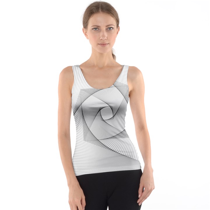 Rotation Rotated Spiral Swirl Tank Top