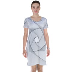 Rotation Rotated Spiral Swirl Short Sleeve Nightdress by BangZart