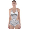 Rotation Rotated Spiral Swirl Cut-Out One Piece Swimsuit View1