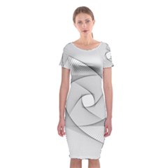 Rotation Rotated Spiral Swirl Classic Short Sleeve Midi Dress by BangZart