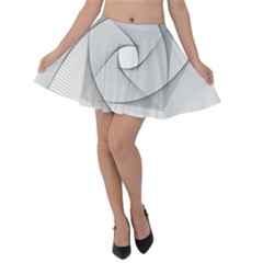 Rotation Rotated Spiral Swirl Velvet Skater Skirt