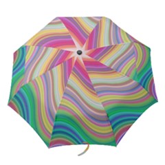 Wave Background Happy Design Folding Umbrellas by BangZart