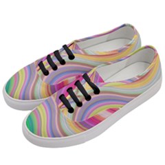 Wave Background Happy Design Women s Classic Low Top Sneakers by BangZart