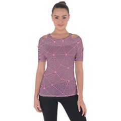 Triangle Background Abstract Short Sleeve Top by BangZart