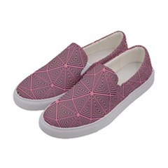 Triangle Background Abstract Women s Canvas Slip Ons by BangZart