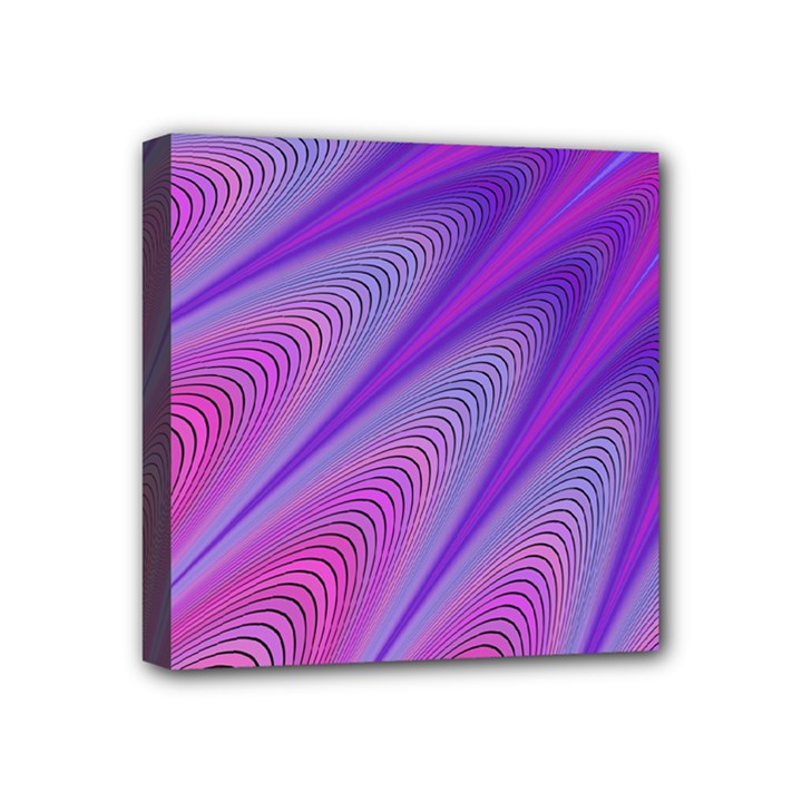 Purple Star Sun Sunshine Fractal Mini Canvas 4  x 4 