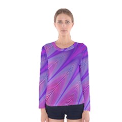 Purple Star Sun Sunshine Fractal Women s Long Sleeve Tee