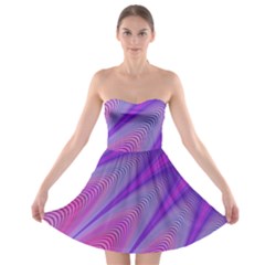 Purple Star Sun Sunshine Fractal Strapless Bra Top Dress by BangZart