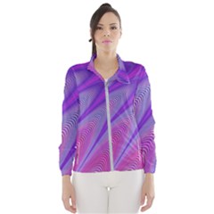 Purple Star Sun Sunshine Fractal Wind Breaker (women)