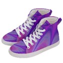 Purple Star Sun Sunshine Fractal Women s Hi-Top Skate Sneakers View2