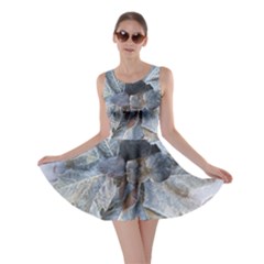 Winter Frost Ice Sheet Leaves Skater Dress