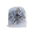 Winter Frost Ice Sheet Leaves Drawstring Pouches (Large)  View1