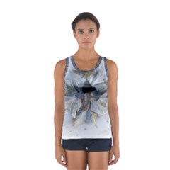 Winter Frost Ice Sheet Leaves Sport Tank Top  by BangZart