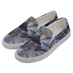 Winter Frost Ice Sheet Leaves Men s Canvas Slip Ons