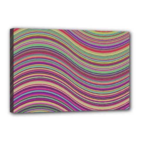 Wave Abstract Happy Background Canvas 18  X 12 