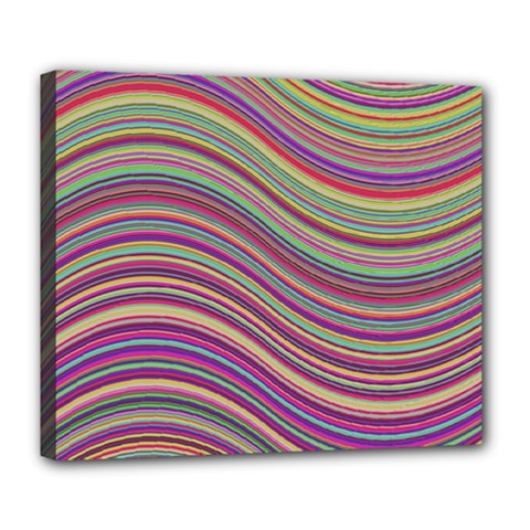 Wave Abstract Happy Background Deluxe Canvas 24  X 20  