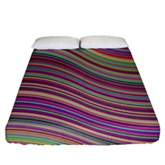 Wave Abstract Happy Background Fitted Sheet (queen Size) by BangZart