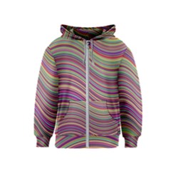 Wave Abstract Happy Background Kids  Zipper Hoodie