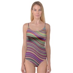 Wave Abstract Happy Background Camisole Leotard 