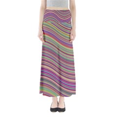 Wave Abstract Happy Background Full Length Maxi Skirt