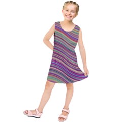 Wave Abstract Happy Background Kids  Tunic Dress by BangZart