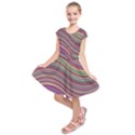 Wave Abstract Happy Background Kids  Short Sleeve Dress View1