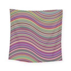 Wave Abstract Happy Background Square Tapestry (small)