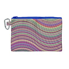 Wave Abstract Happy Background Canvas Cosmetic Bag (large) by BangZart