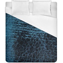 Blue Black Shiny Fabric Pattern Duvet Cover (california King Size)