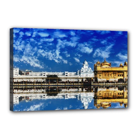 India Punjab Amritsar Sikh Canvas 18  X 12  by BangZart