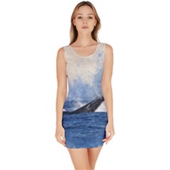 Whale Watercolor Sea Bodycon Dress