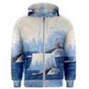 Whale Watercolor Sea Men s Zipper Hoodie View1