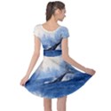 Whale Watercolor Sea Cap Sleeve Dress View2