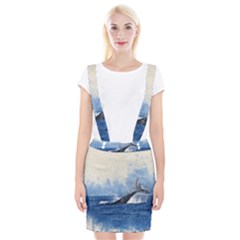 Whale Watercolor Sea Braces Suspender Skirt by BangZart