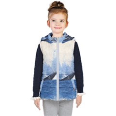 Whale Watercolor Sea Kid s Puffer Vest