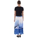 Whale Watercolor Sea Flared Maxi Skirt View2