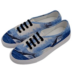 Whale Watercolor Sea Men s Classic Low Top Sneakers by BangZart