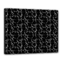 Black And White Textured Pattern Canvas 20  x 16  View1