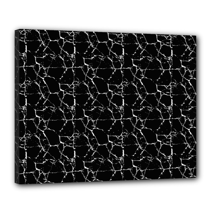 Black And White Textured Pattern Canvas 20  x 16 