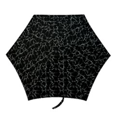 Black And White Textured Pattern Mini Folding Umbrellas by dflcprints