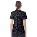 Black And White Textured Pattern Women s Sport Mesh Tee View2