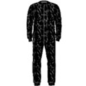 Black And White Textured Pattern OnePiece Jumpsuit (Men)  View1