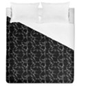 Black And White Textured Pattern Duvet Cover (Queen Size) View1