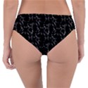 Black And White Textured Pattern Reversible Classic Bikini Bottoms View2