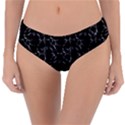 Black And White Textured Pattern Reversible Classic Bikini Bottoms View3