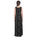 Black And White Textured Pattern Empire Waist Maxi Dress View2