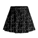 Black And White Textured Pattern Mini Flare Skirt View1