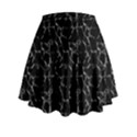 Black And White Textured Pattern Mini Flare Skirt View2